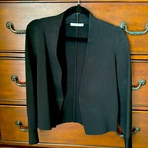 M.M.LaFleur Sant Ambroeus Jardigan Medium Black Structured Cardigan Blazer